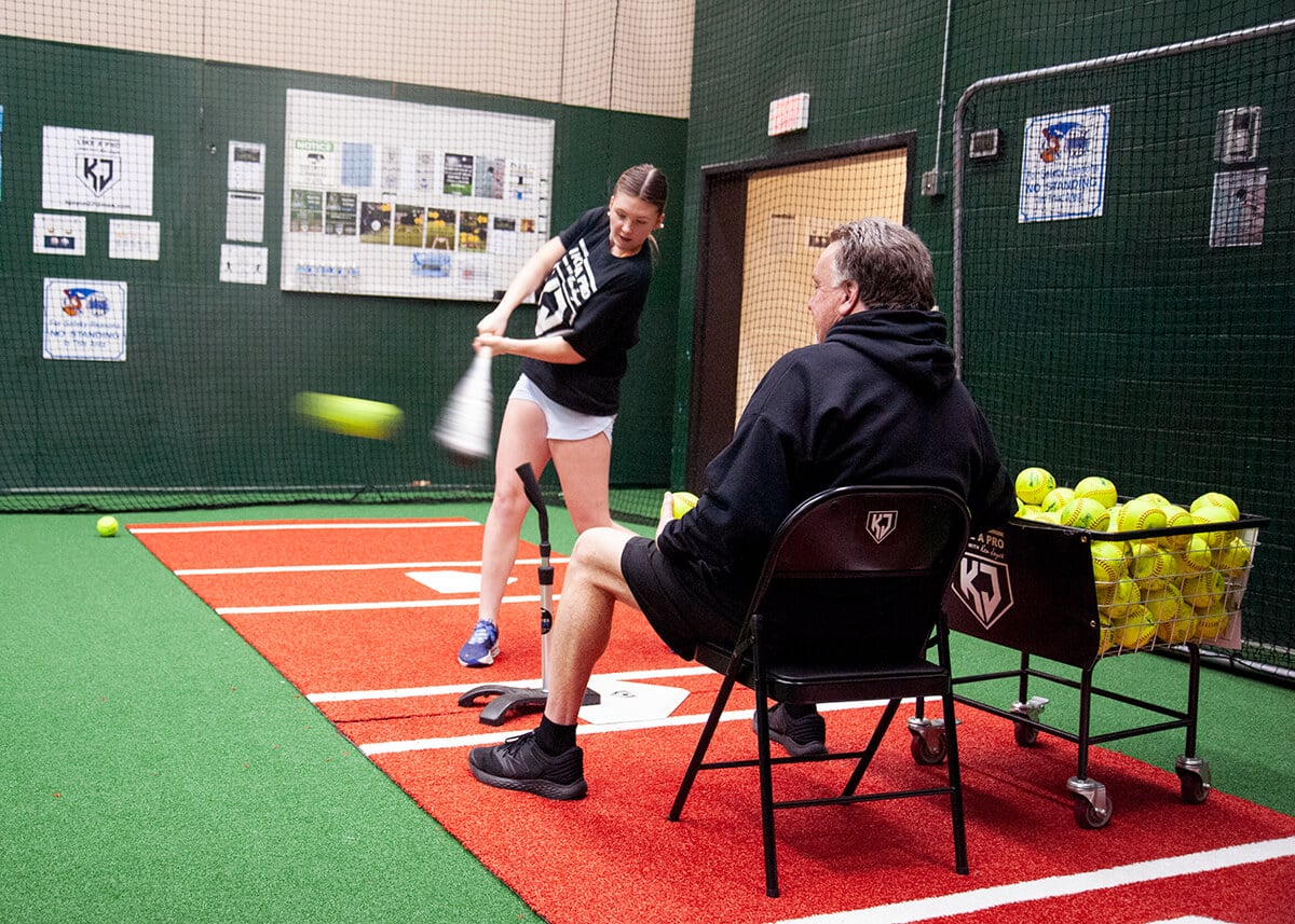 Batting Practice With Ken Joyce and a Student